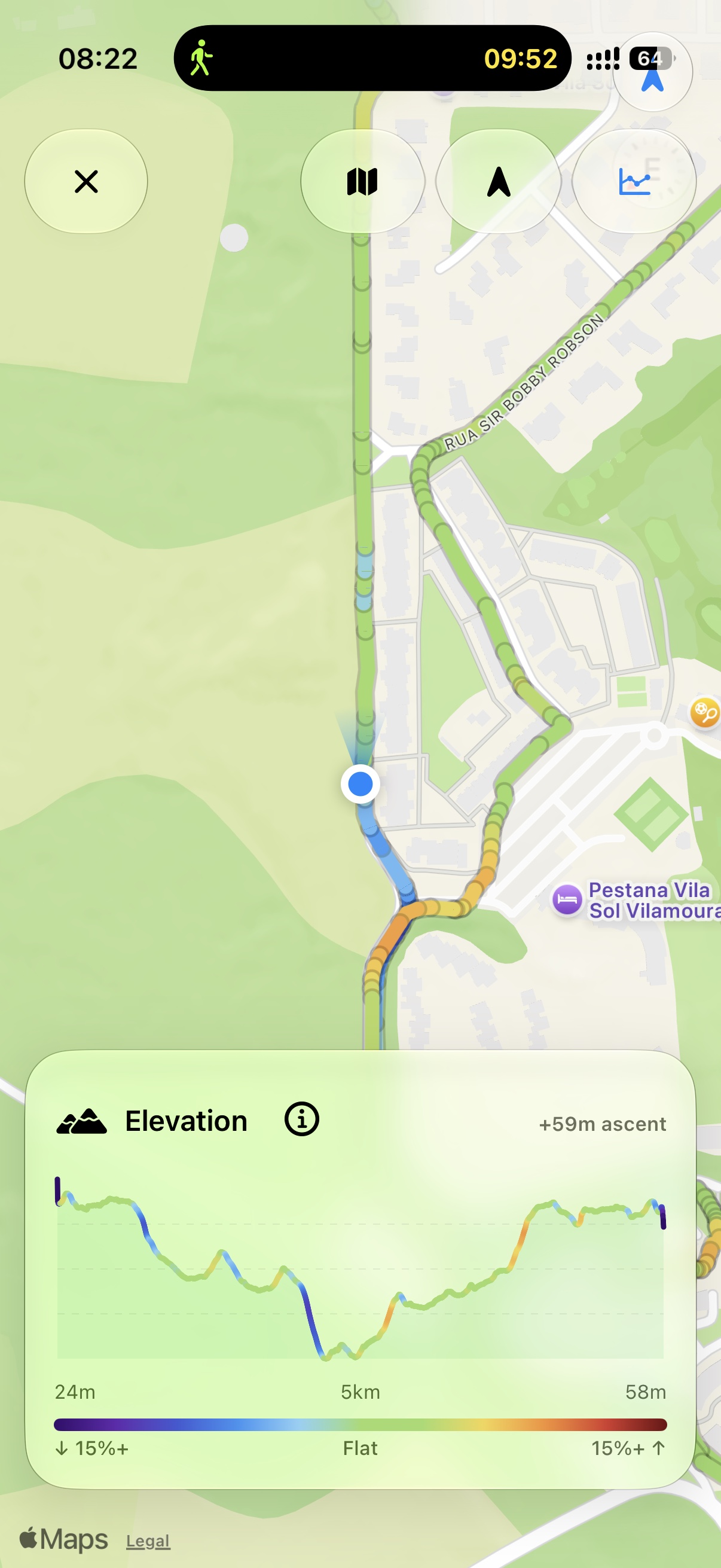 GPX Track Navigator map and elevation profile